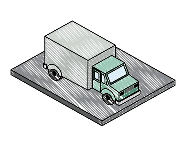 Ikonen för last bils transport leverans — Stock vektor