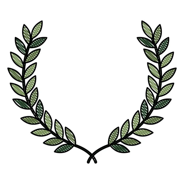 Икона венка из листьев — стоковый вектор