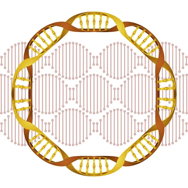 원형 dna 사슬 과학 아이콘 — 스톡 벡터