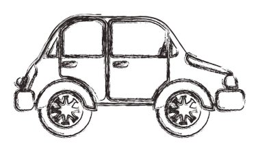 Araba sedan izole simgesi