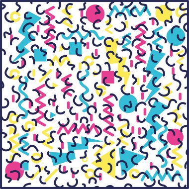 geometrik şekiller renkleri doksanlı desenler