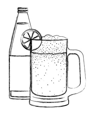 şişe içecek simgesi ile kavanoz bira