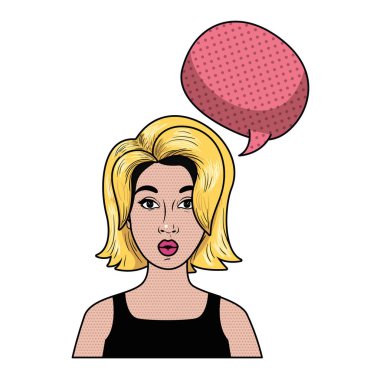 konuşma balonu avatar karakter olan kadın