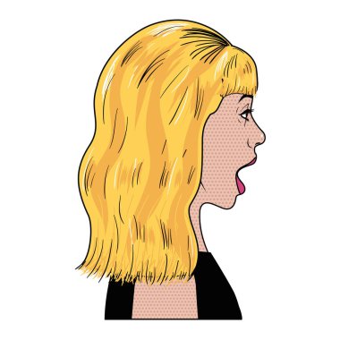 sürpriz yüz avatar karakter ile kadın