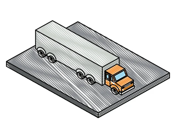 Ikon pengiriman truk - Stok Vektor