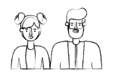 Çift avatar karakter simgeler