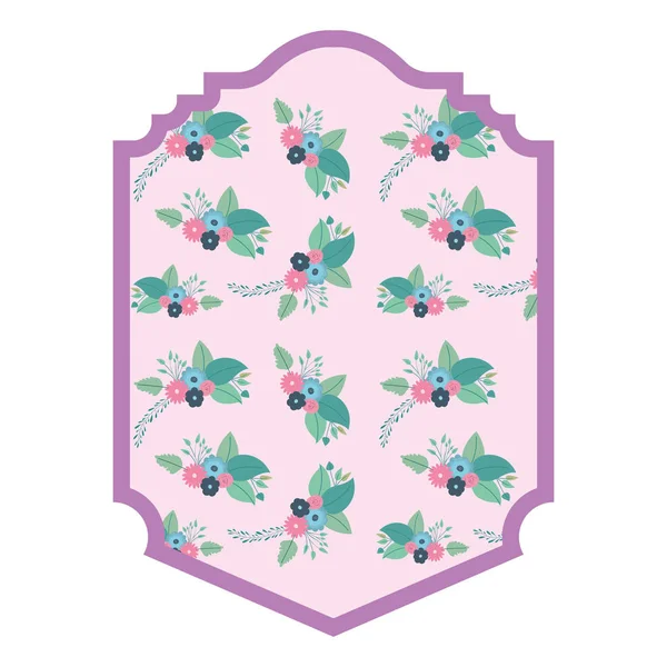 Elegant frame met florale decoratie patroon — Stockvector