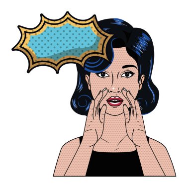 konuşma balonu avatar karakter olan kadın