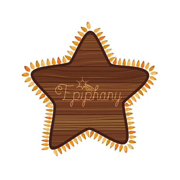 Joyeux noël dans le cadre de l'icône en bois — Image vectorielle