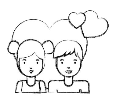 kalpler ile genç çift karakter seviyorum