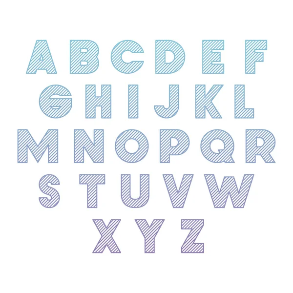 Alfabet lettertype iconen — Stockvector
