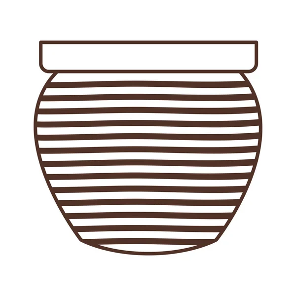 Schattig Flower Pot geïsoleerd icoon — Stockvector