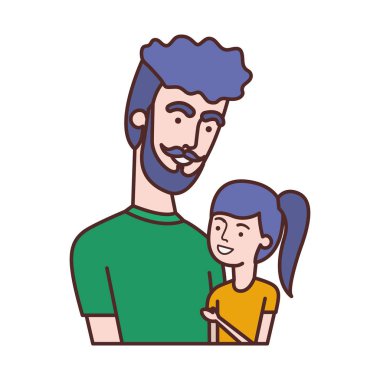 kızı avatar karakteri ile baba