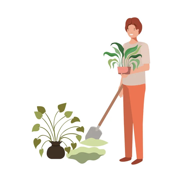 人与树植物头像字符 — 图库矢量图片