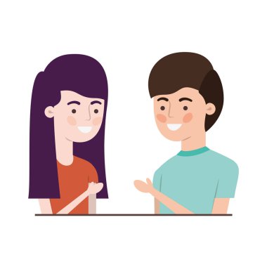 Genç çift avatar karakter