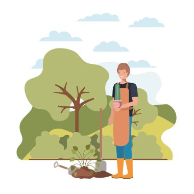 peyzaj bitki ağaç ile adam