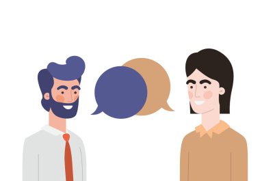 konuşma kabarcık avatar karakter ile erkekler