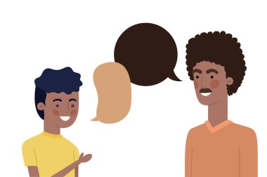 oğlu ve konuşma kabarcık karakteri ile baba