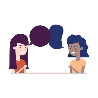 kadınlarla konuşma balonu avatar karakter