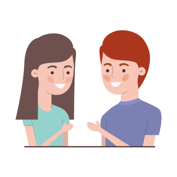 Genç çift avatar karakter — Stok Vektör