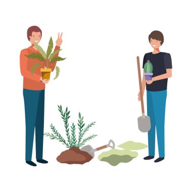 ağaç avatar karakteri bitki ile erkekler