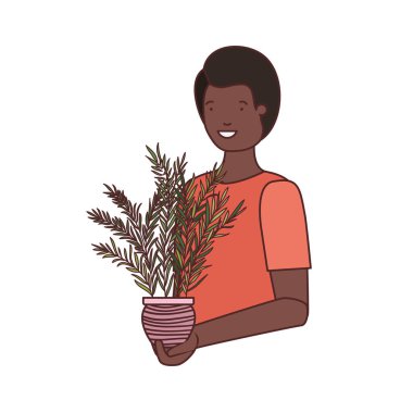 houseplant avatar karakteri ile adam