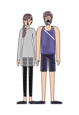 Çift avatar karakter simgeler