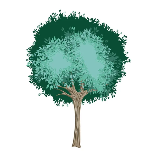 Arbre peint style aquarelle — Image vectorielle