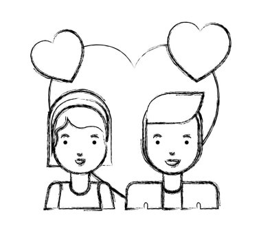 kalpler ile genç çift karakter seviyorum