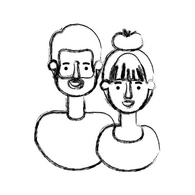 Çift avatar karakter simgeler