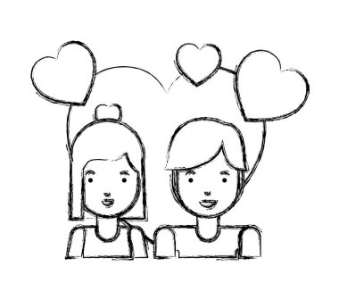 kalpler ile genç çift karakter seviyorum