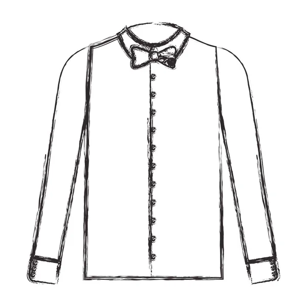 Elegant skjorta med bowtie — Stock vektor