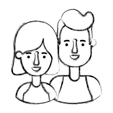 Çift avatar karakter simgeler