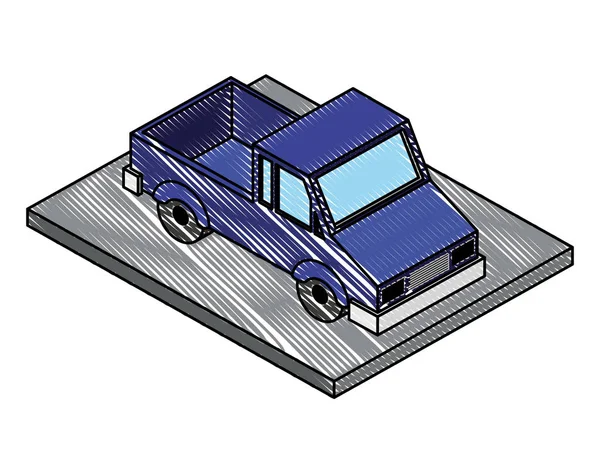 Van voertuig isometrische icoon — Stockvector