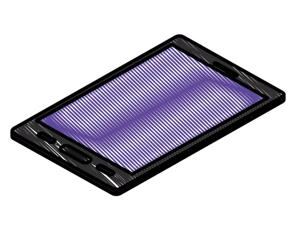 Icona isometrica del dispositivo tablet — Vettoriale Stock