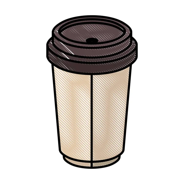 Kaffekop plast isometrisk ikon – Stock-vektor