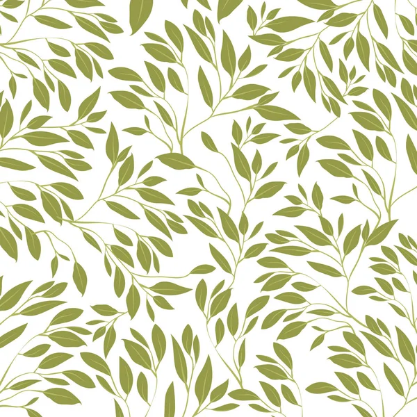 Rama con patrón de ecología de hojas — Archivo Imágenes Vectoriales