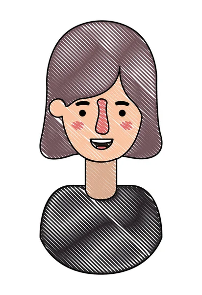 Carácter de mujer hermosa y joven — Vector de stock