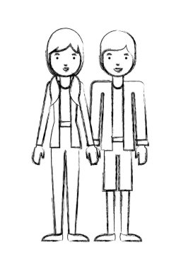 Çift avatar karakter simgeler