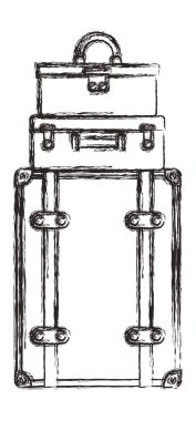 bavullar izole kazık simge