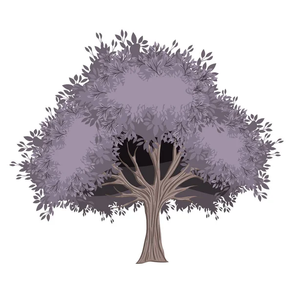 Дерево окрашено в акварель — стоковый вектор