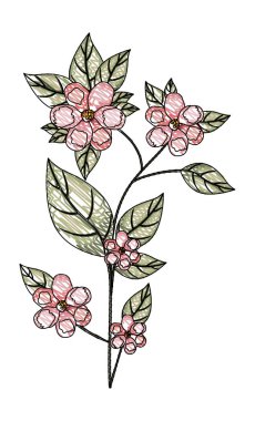 güzel çiçek ve Leafs Bahçe