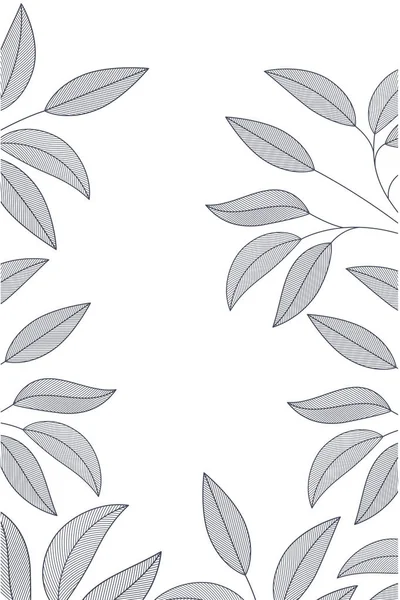 Cadre avec des fleurs et des feuilles icône isolée — Image vectorielle
