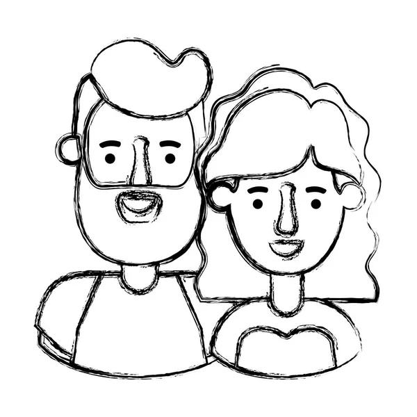 Çift avatar karakter simgeler