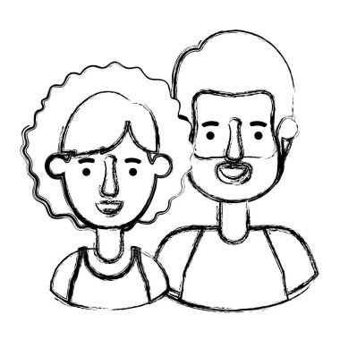 Çift avatar karakter simgeler