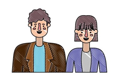 Çift avatar karakter simgeler