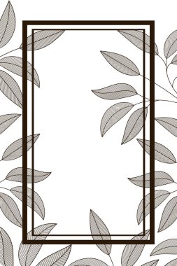 yaprak ve dikdörtgen yalıtılmış simgesi