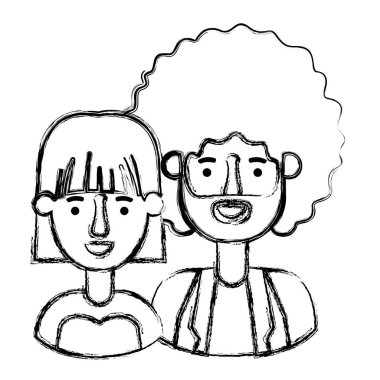 Çift avatar karakter simgeler