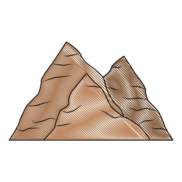 Mijnbouw rock geïsoleerde pictogram — Stockvector