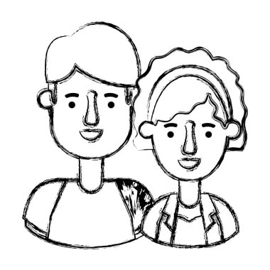 Çift avatar karakter simgeler